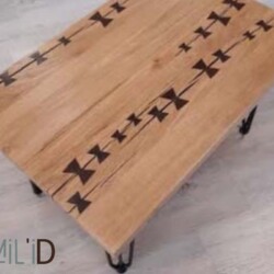 Table basse - Emil'iD table basse insert papillon ameublement création de meubles