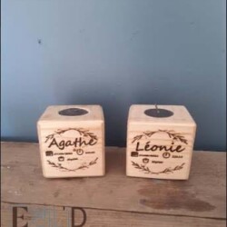 objet personnalisable Bougeoir personnalisé, EmiliD, création d'objets