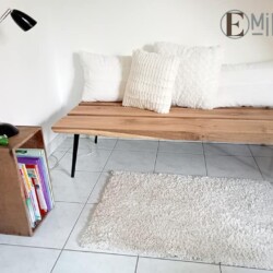 recyclage poutres Banc intérieur EmiliD, création de meubles
