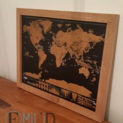 up cycling map monde Cadre chêne, restauration map monde, EmiliD up cycling